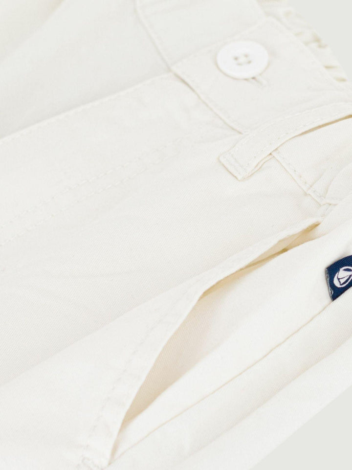 Pantaloncini in cotone bianco A0F0C 01 PETIT BATEAU 