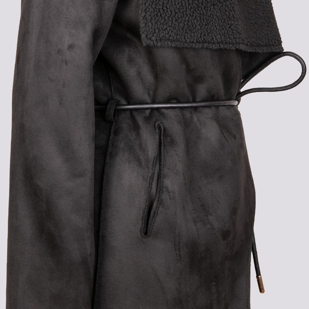 GIACCA KIMONO IN ECO-MONTONE  NERO B361MONT 024 ANDREA MORANDO 