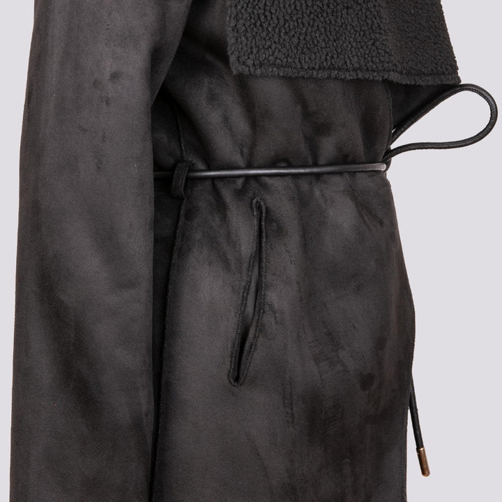 GIACCA KIMONO IN ECO-MONTONE  NERO B361MONT 024 ANDREA MORANDO 