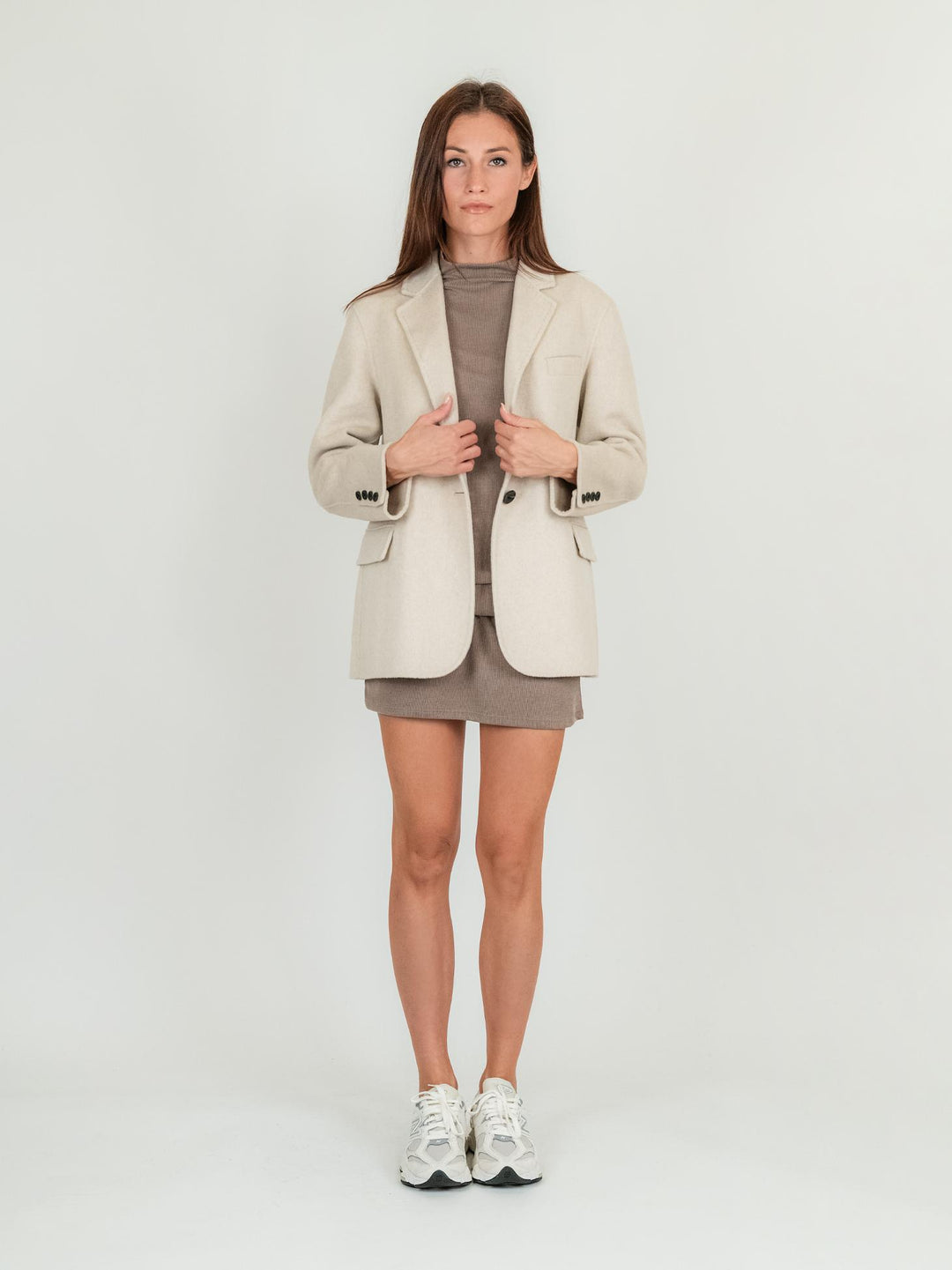 BLAZER MONOPETTO BEIGE KIM BEIGE ANDREA MORANDO 