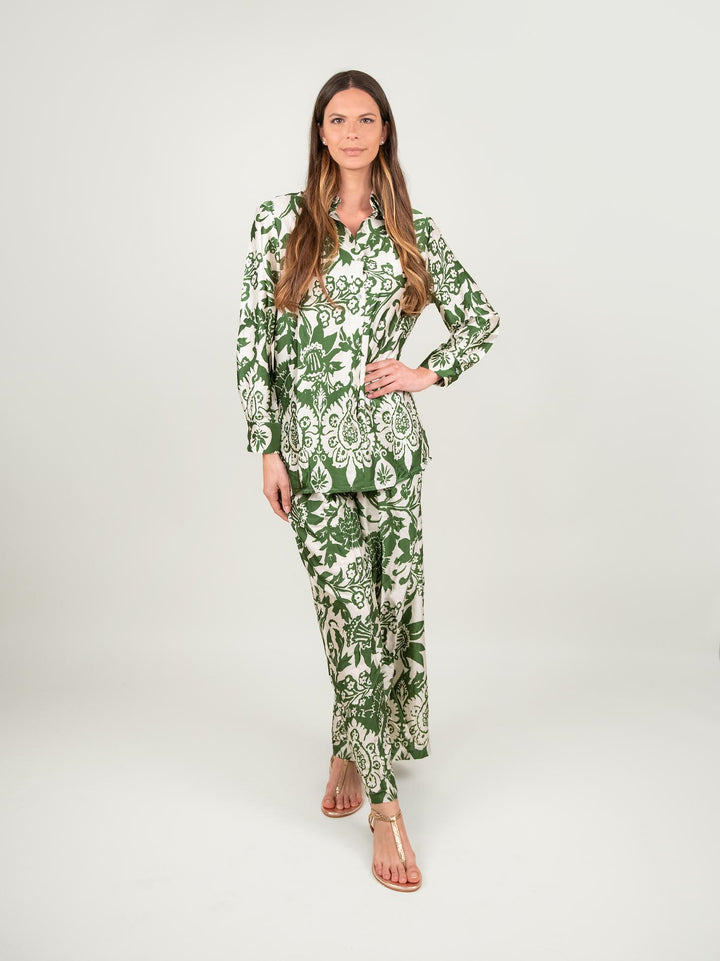 CAMICIA CAFTANO FANTASIA VERDE 1289 VERDE ANDREA MORANDO 