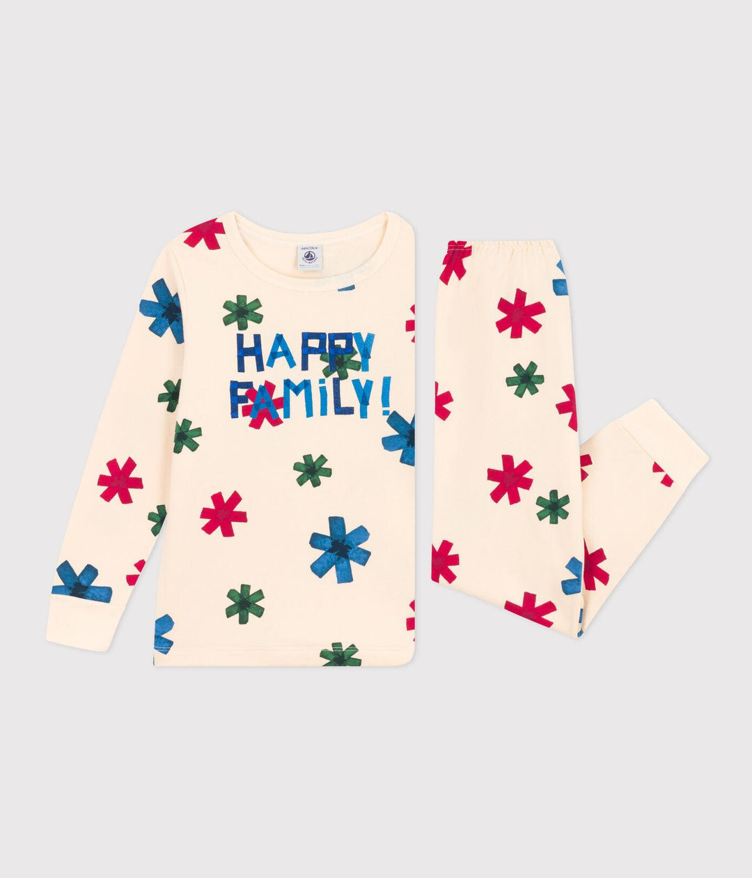 PIGIAMA BAMBINO UNISEX IN TESSUTO FELPATO MOTIVO STELLA A086J 01 PETIT BATEAU 