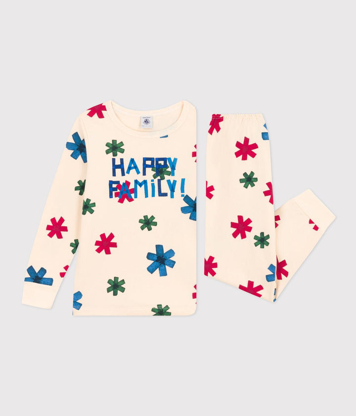 PIGIAMA BAMBINO UNISEX IN TESSUTO FELPATO MOTIVO STELLA A086J 01 PETIT BATEAU 
