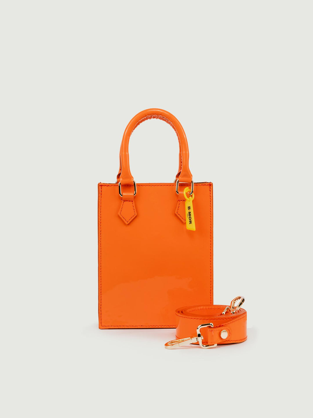 BORSA BABY IN PELLE VERNICE ARANCIO