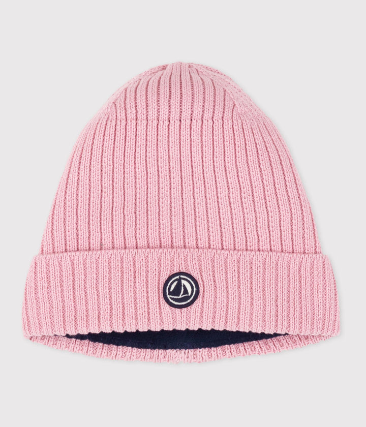 Cuffietta in maglia foderata in pile bambino A0DOD 01 PETIT BATEAU 