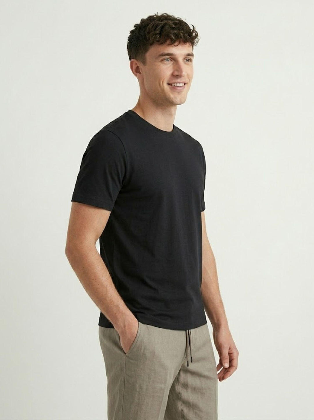 T-shirt in jersey nera 5980426 900 ANDREA MORANDO 