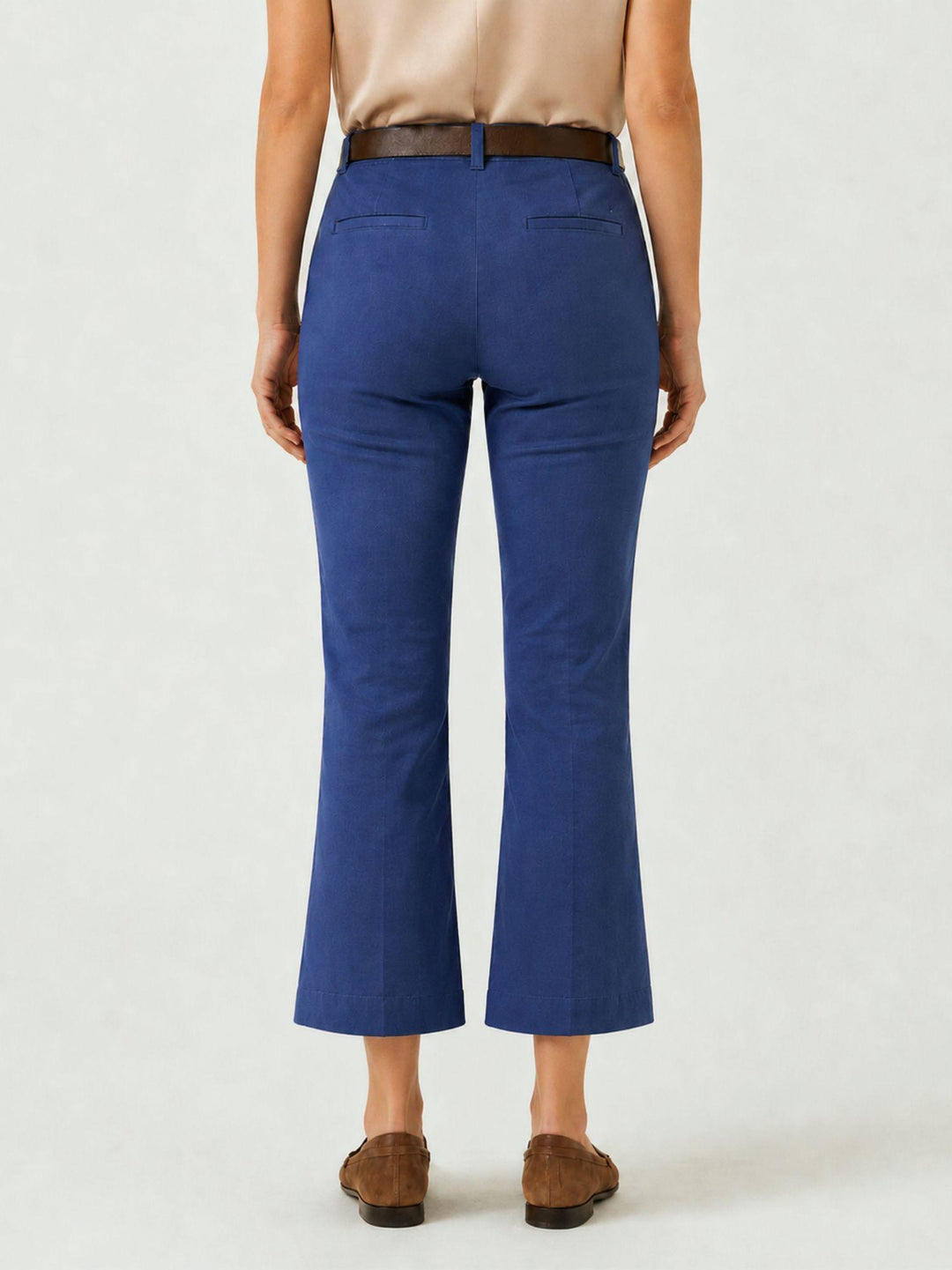 Pantalone a trombetta in cotone blu 824MA INCHIOSTRO ANDREA MORANDO 