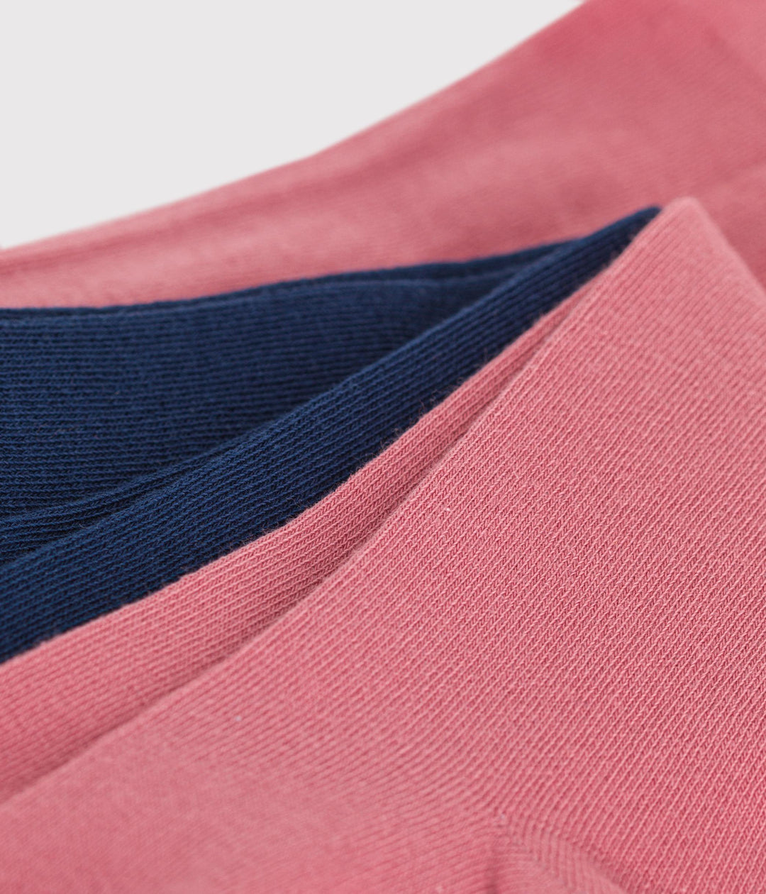 Confezione da due paia di collant rosa e blu in maglia A0B6K 02 PETIT BATEAU 