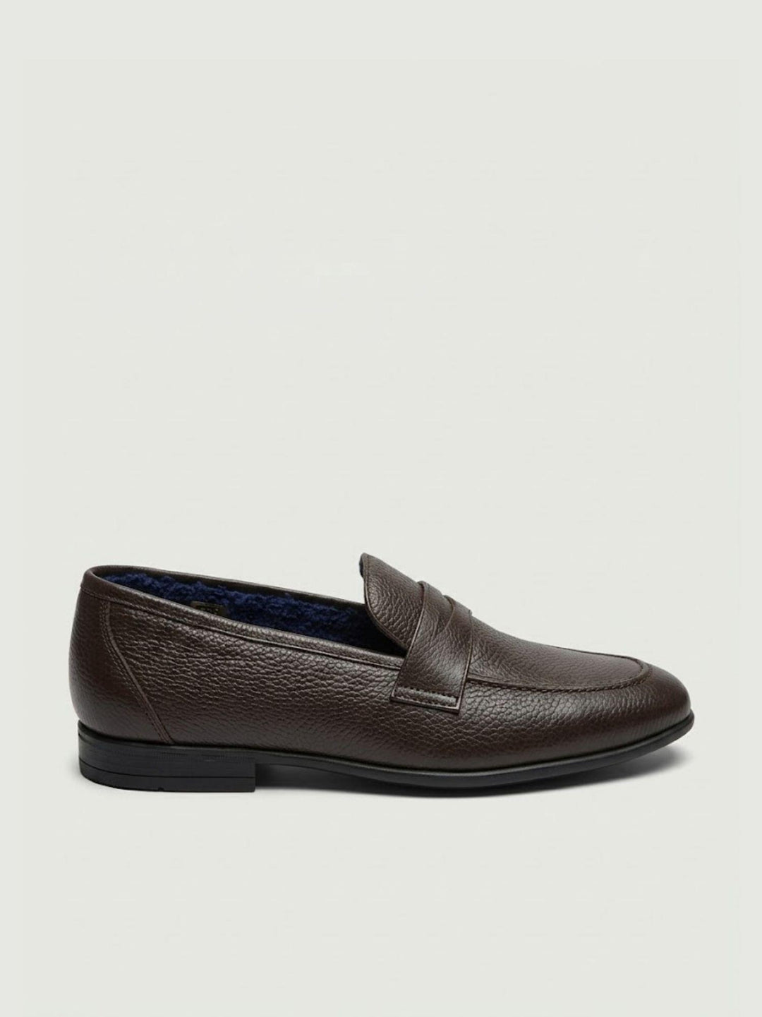 Mocassino penny in pelle martellata testa di moro 2023 74 SAXONE 