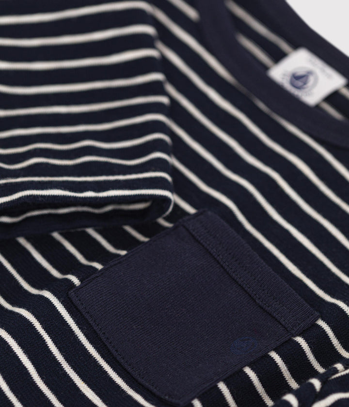 T-shirt a righe bicolore a maniche lunghe A0BPO 01 PETIT BATEAU 