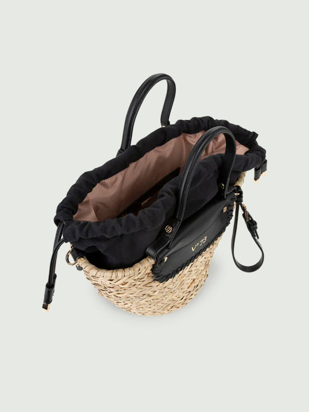 Mini shopper Vanna in paglia VANNA NERO V73 