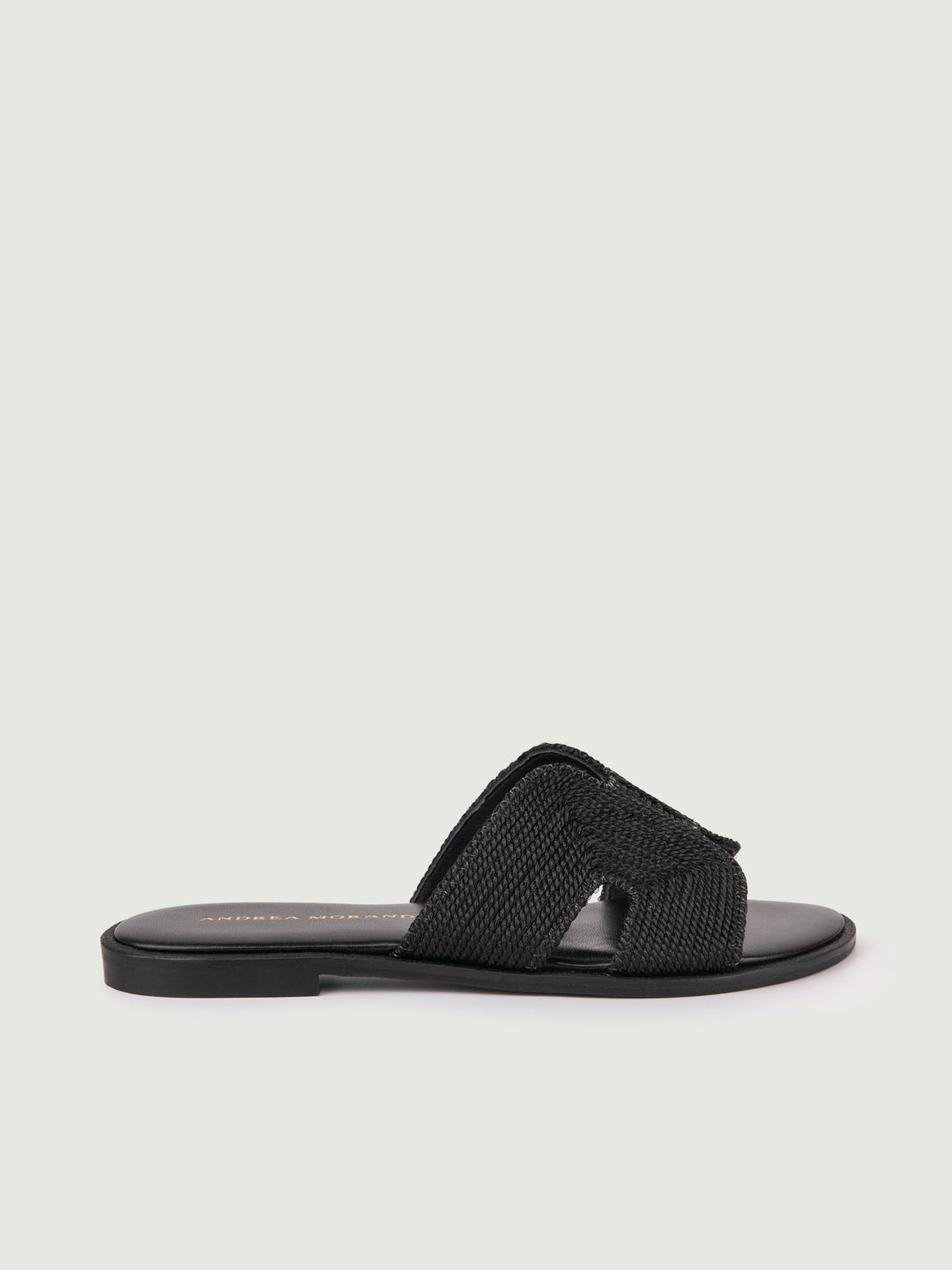 CIABATTINA CON FASCIA NERA<BR/> 1324 NERO ANDREA MORANDO 