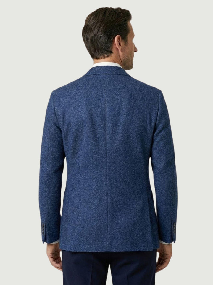 BLAZER AUSTRALIA IN LANA MOTIVO SPIGA BLU AUSTRALIA/SPIGATA BLU ANDREA MORANDO 