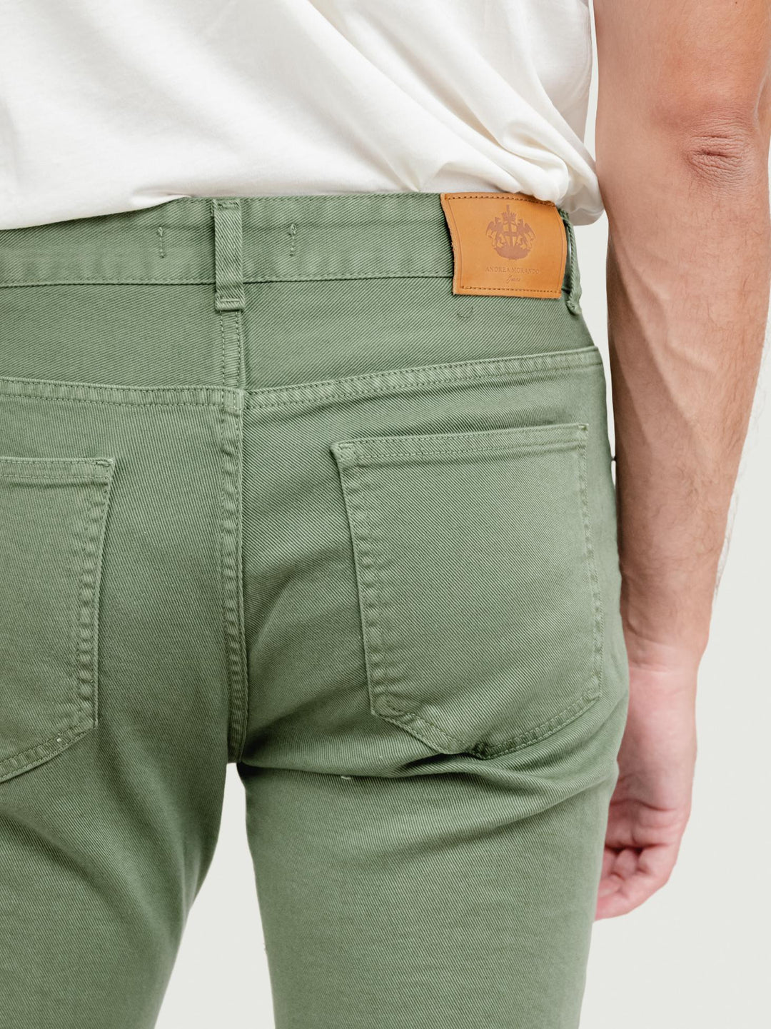 PANTALONE 5 TASCHE VERDE SALVIA 7607GSB SALVIA ANDREA MORANDO 