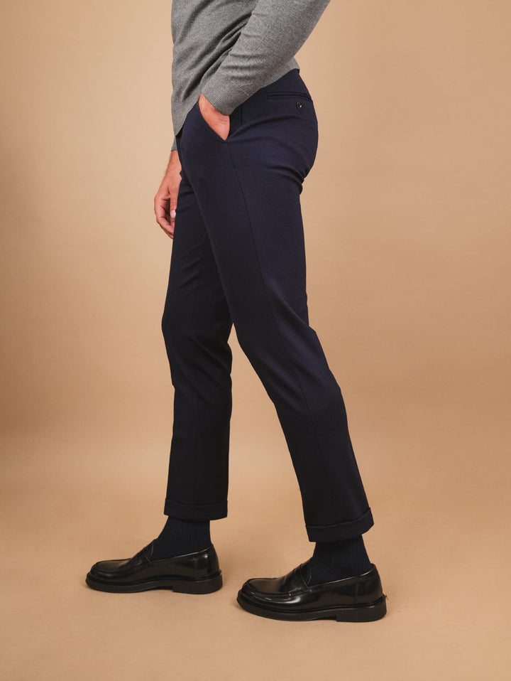 PANTALONE CHINOS ELASTICIZZATO BLU OF1CT00P002 174 ANDREA MORANDO 