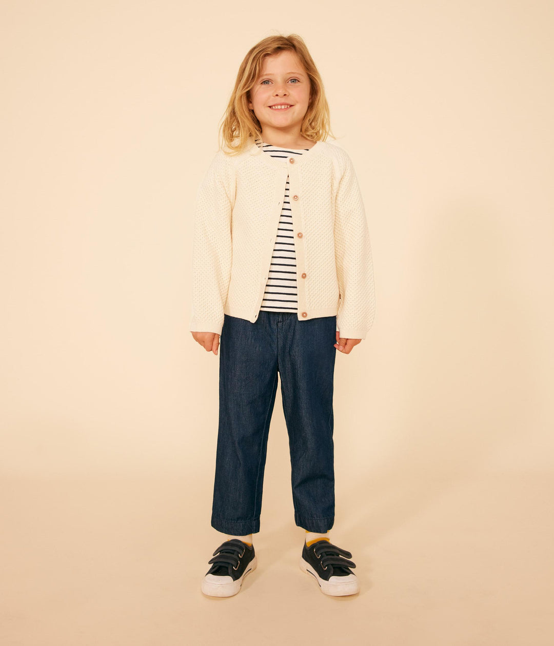 PANTALONI DRITTI IN DENIM LEGGERO BAMBINA A09ND 01 PETIT BATEAU 