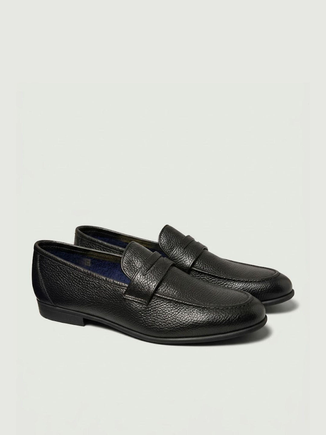 Mocassino penny in pelle martellata nera 2023 80 SAXONE 