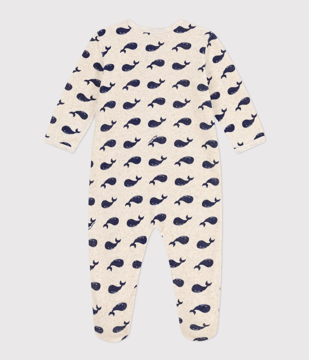 PIGIAMA IN CINIGLIA CON BALENE MARINE A083W 01 PETIT BATEAU 