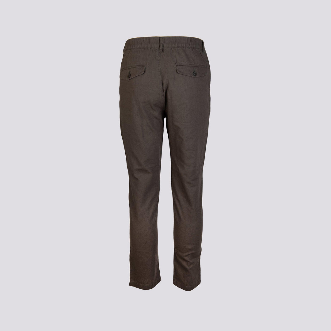 PANTALONE IN LINO E COTONE CON COULISSE