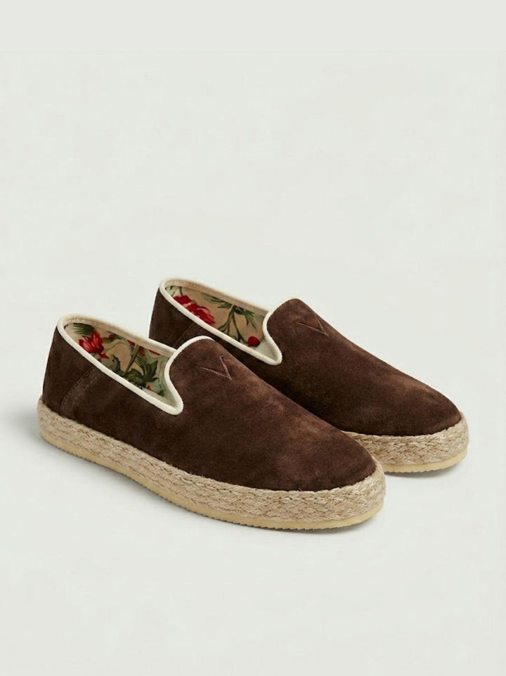 Espadrillas in pelle scamosciata testa di moro ESP MO V2 