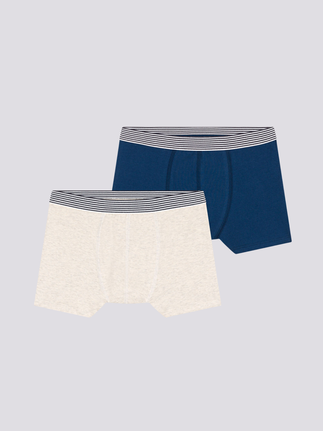 CONFEZIONE DA 2 BOXER RAGAZZO IN COTONE ED ELASTAM A088X 00 PETIT BATEAU 