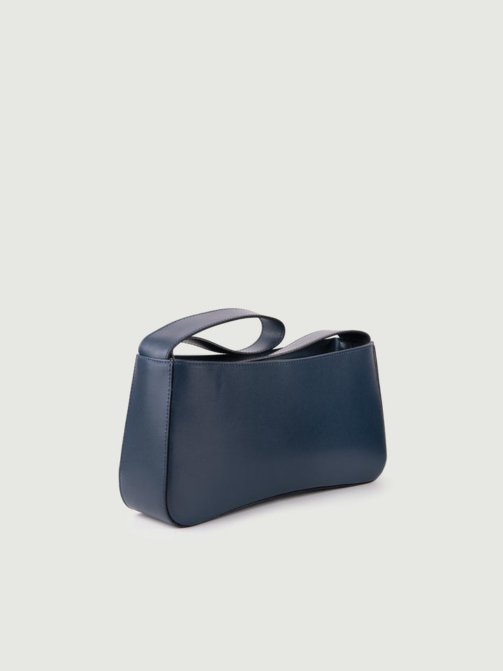 BORSA A SPALLA SEVENTY IN PELLE BLU SEVENTY BLU BIMOR 