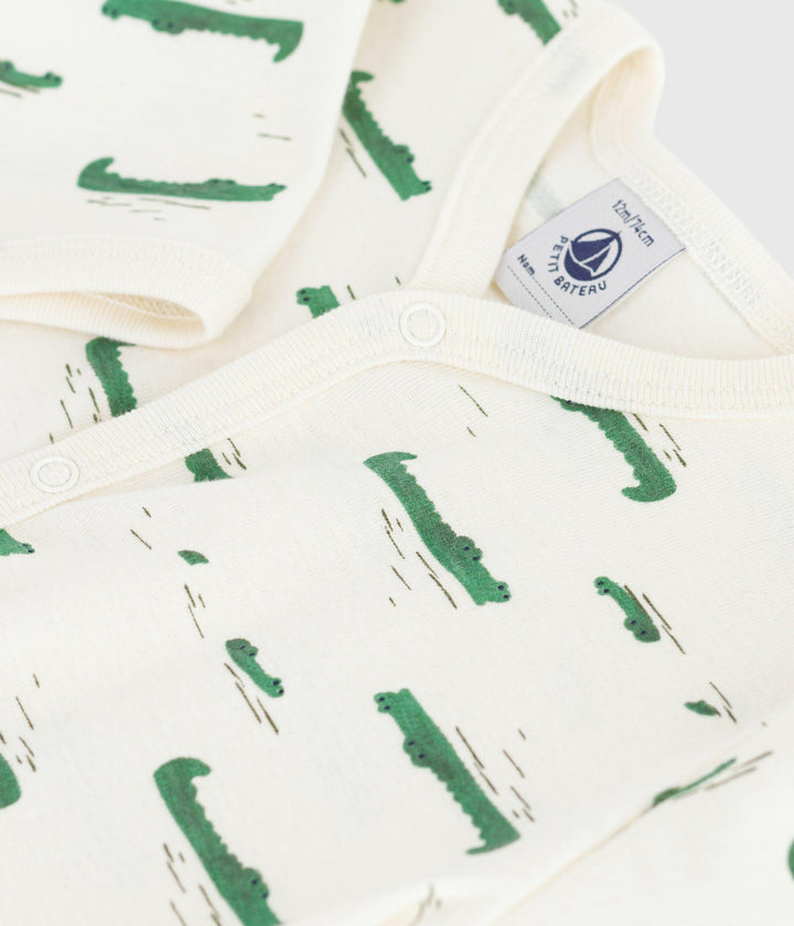 Pigiama senza piedini in cotone stampato neonato A0E83 07 PETIT BATEAU 