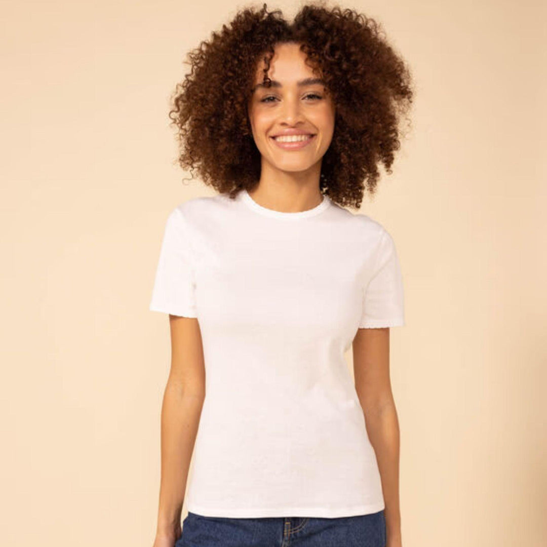 T-SHIRT BIANCA L'ICONIQUE COCOTTE IN COTONE DONNA A0A1L 01 PETIT BATEAU 