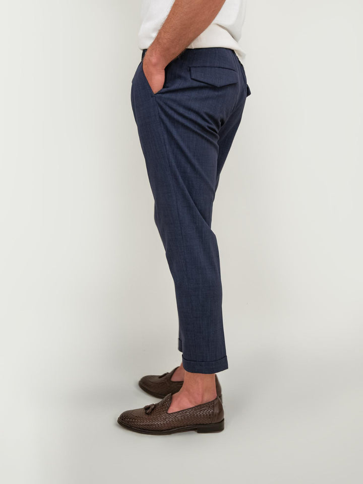PANTALONE MISTO COTONE BLU NAVY OF1S2S4P031M 174 ANDREA MORANDO 