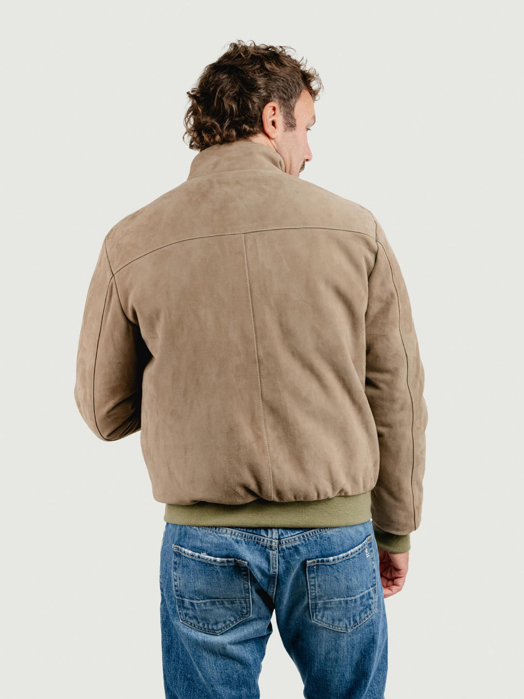 GIACCA ELVIS IN CAMOSCIO TORTORA ELVIS 11 JACK LEATHER 