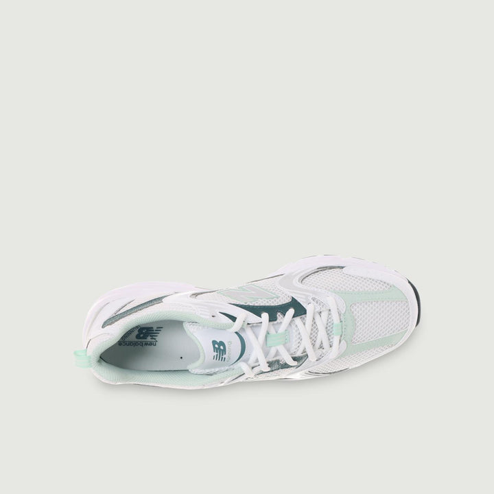 SNEAKER NEW BALANCE 530 BIANCO E VERDE ACQUA MR530RB D NEW BALANCE 