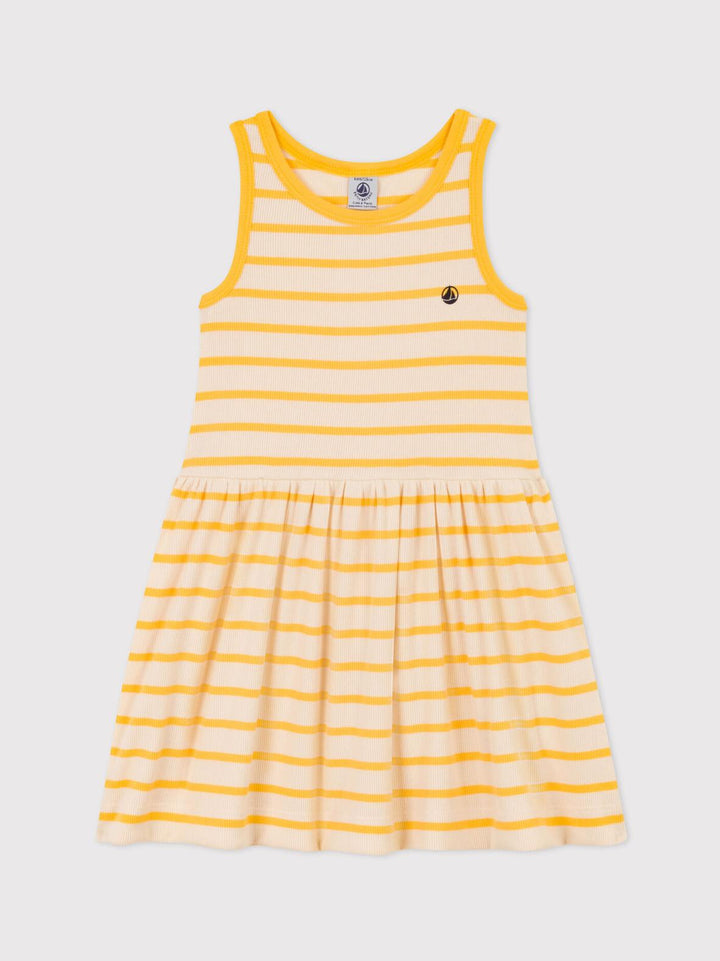 Abito smanicato in cotone bambina A07SY 01 PETIT BATEAU 