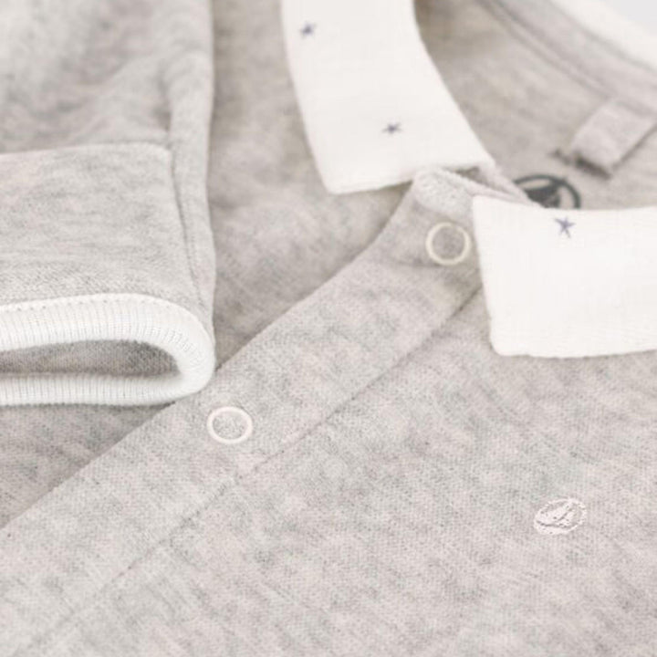 PIGIAMA BEBÈ IN CINIGLIA GRIGIO A09H5 01 PETIT BATEAU 