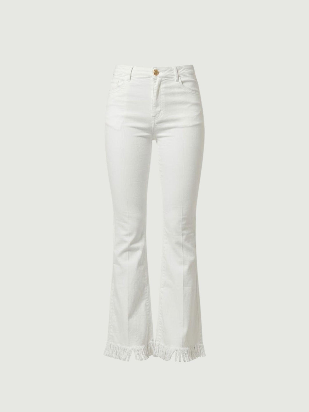 Jeans a zampa sfrangiati Morrison bianchi RO019 WHT ROSANNA OCAMPO 