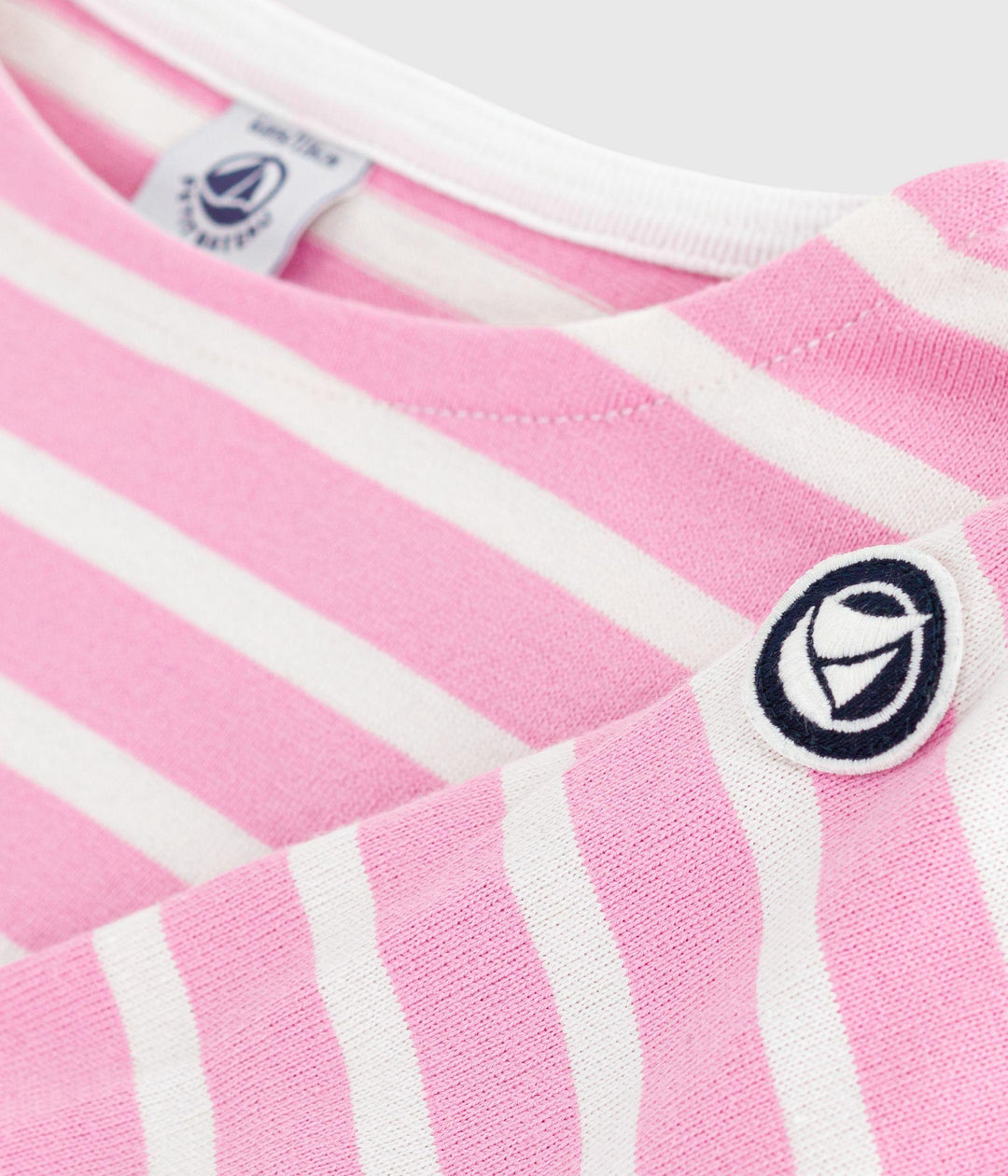 Marinière in cotone rosa bambina A0E8A 04 PETIT BATEAU 