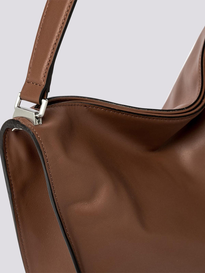 BORSA A SPALLA RENè IN NAPPA MARRONE BS 8902 LUSH 6206 GIANNI CHIARINI 