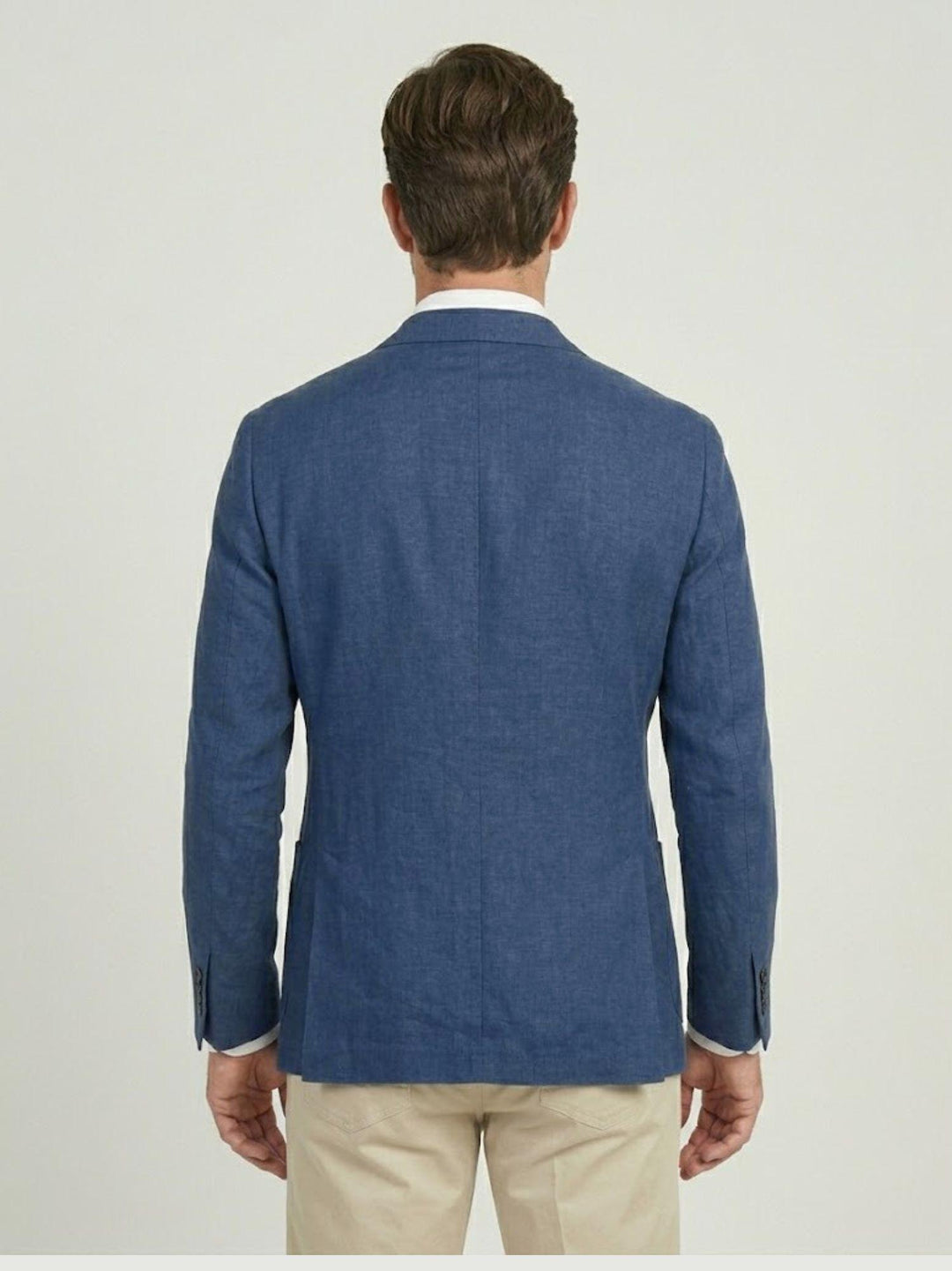 Blazer doppiopetto in misto lino navy MAPPAMONDO BLU ANDREA MORANDO 