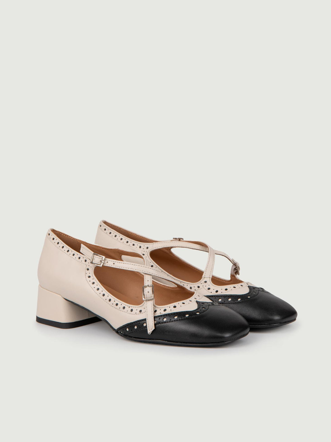 BALLERINA BICOLORE CON CODA DI RONDINE