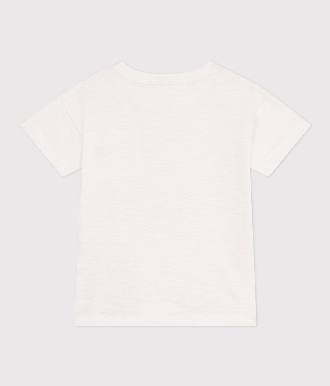T-SHIRT BIANCA BAMBINO IN JERSEY FIAMMATO