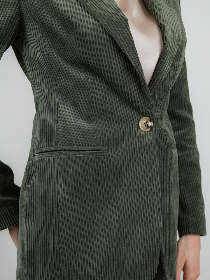 BLAZER VELLUTO VERDE A COSTE GIA5455 SALVIA ANDREA MORANDO 