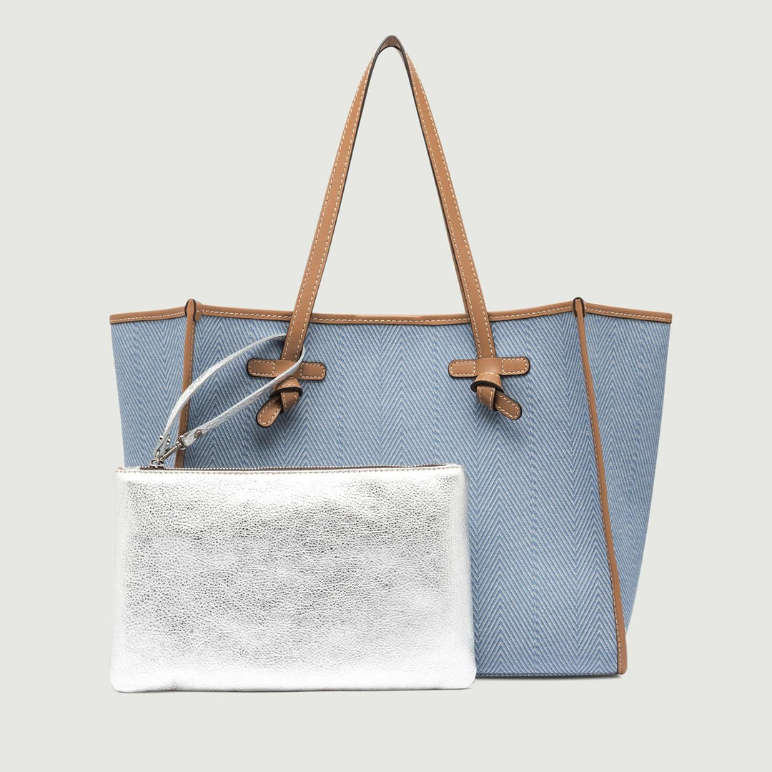 BORSA SHOPPING MARCELLA IN CANVAS COLOR JEANS BS 6850/24PE WNDCHEV 1394 GIANNI CHIARINI 