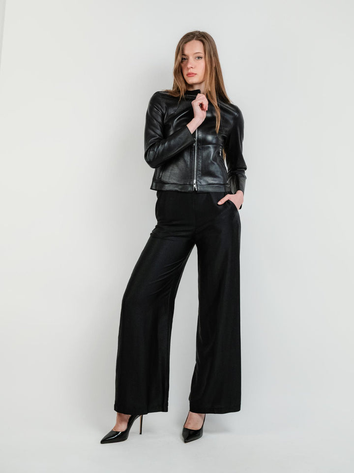 Giacca Napa in pelle nera