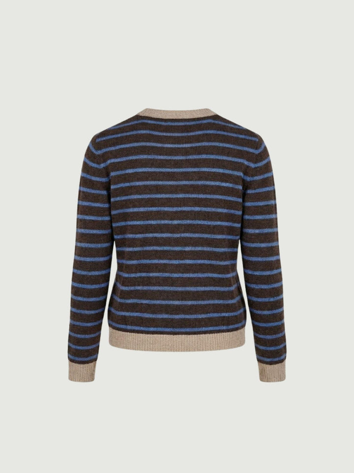 MAGLIA MORO A RIGHE CARTA ZUCCHERO 10848 AZZURRO ANDREA MORANDO 
