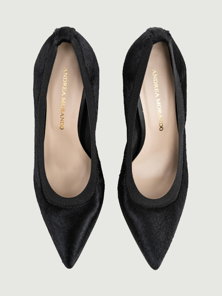 DÉCOLLETÉ IN CAVALLINO CON ELASTICO NERE 7011 NERO VERDACCHIA 
