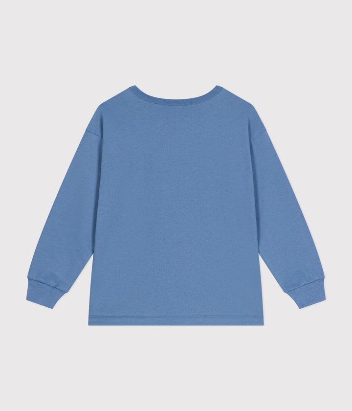 T-shirt a maniche lunghe in jersey bluette A0B72 02 PETIT BATEAU 