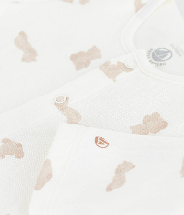 Pigiama in tubique con stampa neonato A0DRM 01 PETIT BATEAU 