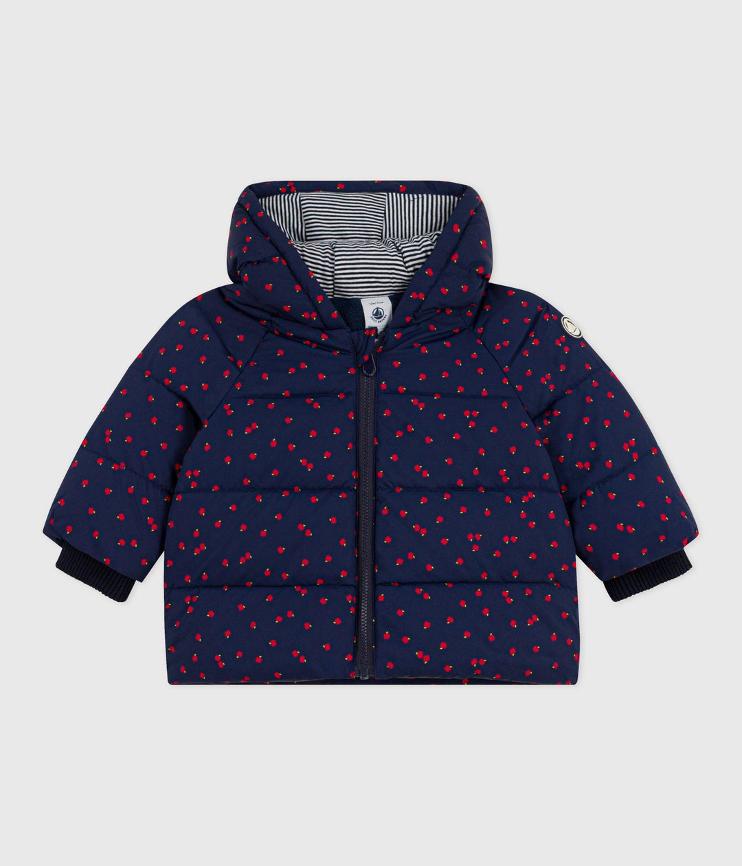 PIUMINO BLU STAMPA MELE A0DUD 01 PETIT BATEAU 