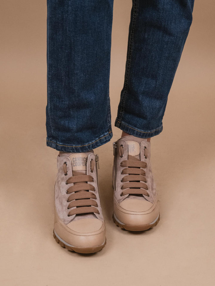 Sneaker JANIS MID in camoscio tortora 2017967 011E54 CANDICE COOPER 