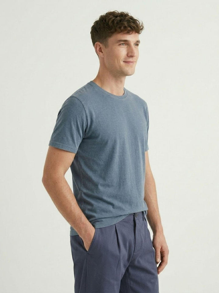 T-shirt in jersey di cotone denim 5960426 282 ANDREA MORANDO 