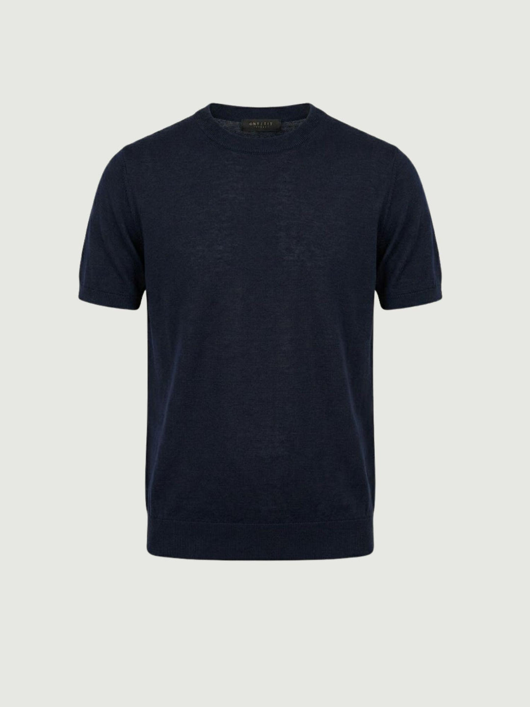 T-shirt girocollo in tencel navy 9-LY0014 7000 ANDREA MORANDO 
